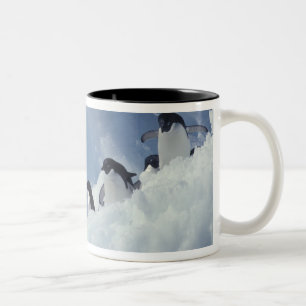 Tasse 2 Couleurs Antarctique. Pingouins d'Adelie