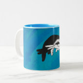 Tasse 2 Couleurs Anteille Ombre Sur Bleu (Devant gauche)