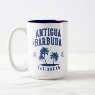Tasse 2 Couleurs Antigua & Barbuda Palmier des Caraïbes