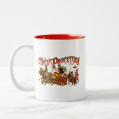 Tasse 2 Couleurs Antique Cirque Parade Clowns Chevaux (Gauche)