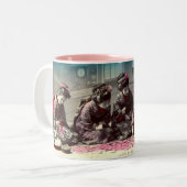 Tasse 2 Couleurs antiquité japonaise (Devant gauche)