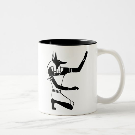 Tasse 2 Couleurs Anubis, hiéroglyphe égyptien (Droit)