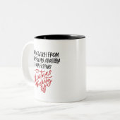 Tasse 2 Couleurs Anxiété de Noël (Devant gauche)