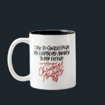 Tasse 2 Couleurs Anxiété de Noël<br><div class="desc">Ces mois d'hiver peuvent vraiment avoir un impact sur la psyché du ole, n'est-ce pas ? Il est temps d'être festif à ce sujet. Mug est fait main avec "Il est temps de passer de mon anxiété quotidienne à mon anxiété festive de Noël" avec quelques cadeaux en dessous. Reverse side...</div>