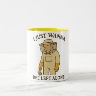 Tasse 2 Couleurs Apiculteur drôle – Pun “Je veux juste être laissé
