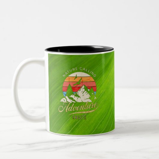 Tasse 2 Couleurs Appel de nature | Mountain Adventure Await (Gauche)