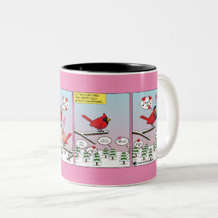 Tasse 2 Couleurs Appels de accouplement d'oiseaux modernes comique
