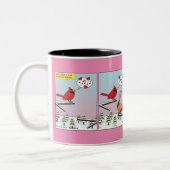 Tasse 2 Couleurs Appels de accouplement d'oiseaux modernes comique (Gauche)