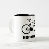 Tasse 2 Couleurs Application de méditation de vélo (Devant gauche)