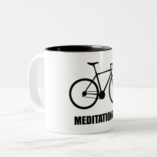 Tasse 2 Couleurs Application de méditation de vélo (Devant gauche)