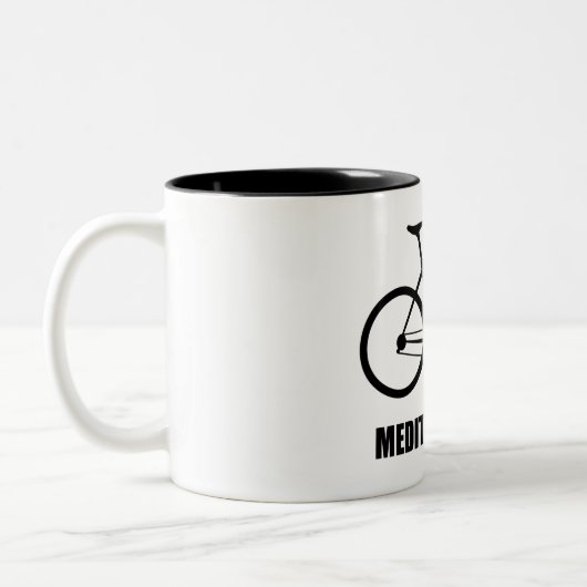 Tasse 2 Couleurs Application de méditation de vélo (Gauche)