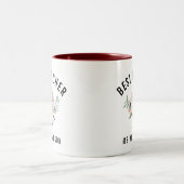 Tasse 2 Couleurs Appréciation de l'enseignant Floral Personnalisé (Centre)