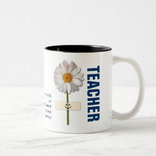 Tasse 2 Couleurs Appréciation de l'enseignant Nom personnalisé Cade