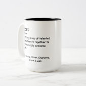 Tasse 2 Couleurs Appréciation des employés de la définition d'équip (Devant gauche)