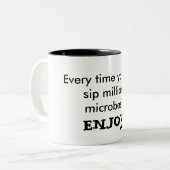 Tasse 2 Couleurs Appréciez vos microbes (Devant gauche)