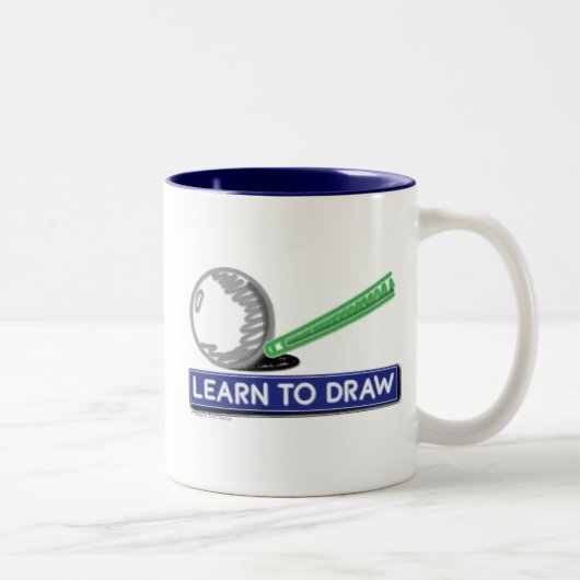 Tasse 2 Couleurs Apprendre à dessiner (Droit)
