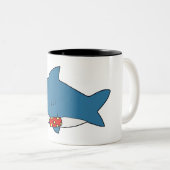 Tasse 2 Couleurs Apprendre à nager requin (Devant droit)