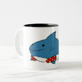 Tasse 2 Couleurs Apprendre à nager requin (Devant gauche)