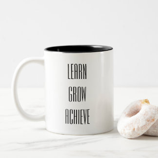 Tasse 2 Couleurs Apprendre, grandir, atteindre une recette simple p