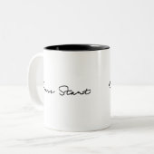 Tasse 2 Couleurs Appuyez sur Démarrer Retro Gaming (Devant gauche)