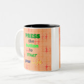 Tasse 2 Couleurs Appuyez sur le bouton vert (Devant gauche)