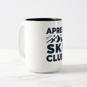 Tasse 2 Couleurs Apres Ski Club Mountain Logo - Custom Mens Winter  (Devant gauche)
