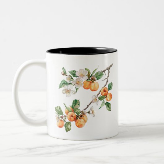 Tasse 2 Couleurs Apricots Mug: Rustic Fruit Kitchen Decor (Gauche)