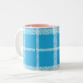 Tasse 2 Couleurs Aqua de plaid (Devant gauche)