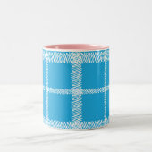 Tasse 2 Couleurs Aqua de plaid (Centre)