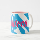 Tasse 2 Couleurs Aqua de zèbre (Devant droit)