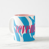 Tasse 2 Couleurs Aqua de zèbre (Devant gauche)