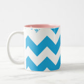Tasse 2 Couleurs Aqua de zigzag (Gauche)