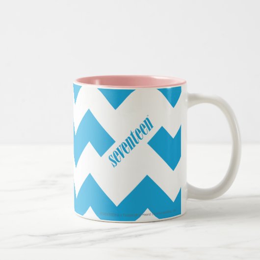 Tasse 2 Couleurs Aqua de zigzag (Droit)