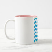 Tasse 2 Couleurs Aqua de zigzag (Gauche)
