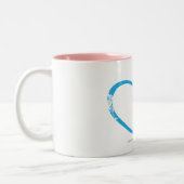 Tasse 2 Couleurs Aqua d'OpenHeart (Gauche)