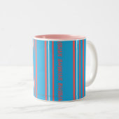 Tasse 2 Couleurs Aqua mince de rayures (Devant droit)