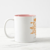 Tasse 2 Couleurs Aqua/orange de graffiti (Gauche)