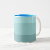 Tasse 2 Couleurs Aqua Turquoise Abstrait (Devant droit)
