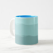 Tasse 2 Couleurs Aqua Turquoise Abstrait (Devant gauche)