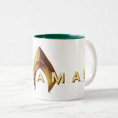 Tasse 2 Couleurs Aquaman | Logo Golden Aquaman (Devant droit)