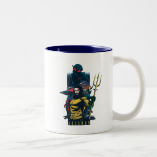 Tasse 2 Couleurs Aquaman Orin, Mera, et graphique noir de Manta