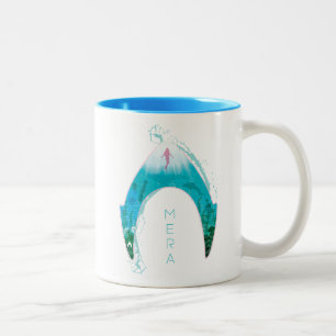 Tasse 2 Couleurs Aquaman   voient le graphique d'océan de symbole