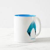 Tasse 2 Couleurs Aquaman | Voir par Aquaman Logo Ocean Graphic (Devant droit)