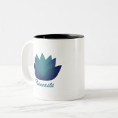 Tasse 2 Couleurs Aquamarine Lotus Namaste (Devant gauche)
