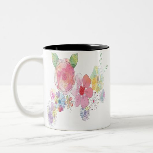 Tasse 2 Couleurs Aquarelle (Gauche)