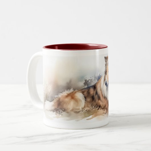 Tasse 2 Couleurs Aquarelle (Devant gauche)