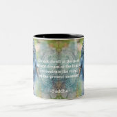 Tasse 2 Couleurs Aquarelle Abstraite Bouddha Quote Customisée Deux- (Centre)