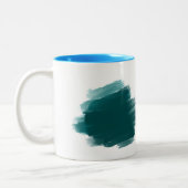 Tasse 2 Couleurs Aquarelle Abstraite Brosse à café (Gauche)