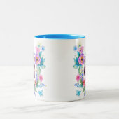 Tasse 2 Couleurs Aquarelle artistique florale (Centre)