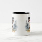Tasse 2 Couleurs Aquarelle Bernese Mt. Chien (Centre)
